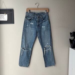 Daily Blue Denim‎ Jeans Distressed Hype in Tempest Straight Leg Blue Jeans Sz 26